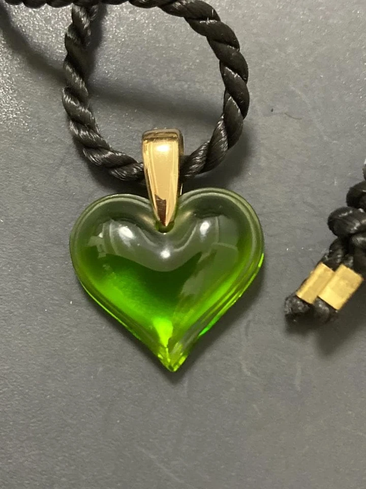 LALIQUE Lalique Heart Necklace Pendant elegant Fashion Accessories C677 - Image 4 of 4