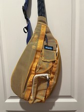 Kavu Mesh Beach Bag Crossbody Sling Backpack Orange
