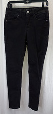 Seven7 Jeans Women's Size 4 Black Denim High Rise 9.5" Skinny Tummyless Stretch