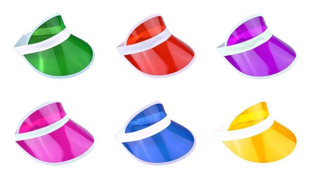 New Unisex Retro Neon Sun Visor Hat Headband Cap For Golf Tennis Stag Poker Hat New Unisex Retro Neon Sun Visor Hat Headband Cap For Golf Tennis Stag Poker Hat