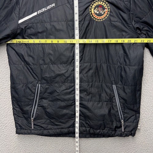 Bauer Team Jacket Boys Large Black Muskegon Lumberjackets Full Zip Hockey - Picture 4 of 13