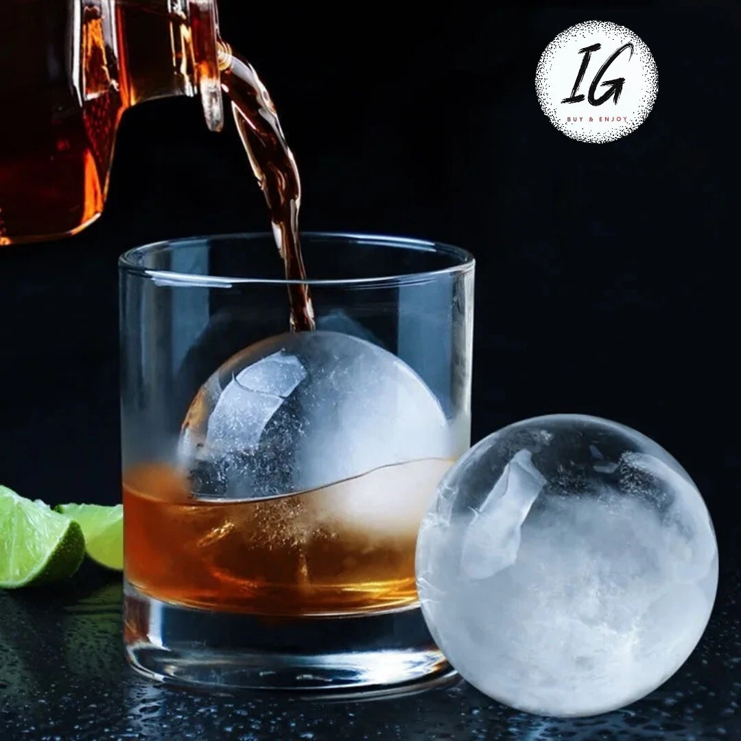 Large Ice Ball Maker Cube Tray Big Silicone Mold Sphere Whiskey