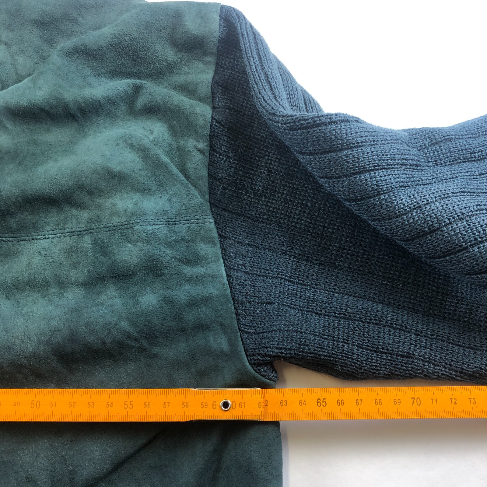 Structured Mens Vintage Cable Knit Cardigan Pine Green Mixed Wool M image 5