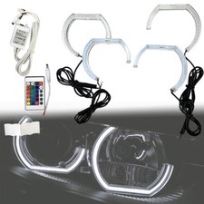 Crystal C Shape LED Angel Eye IR RGB DRL Turn Signal Fits 07-13 E92 E93