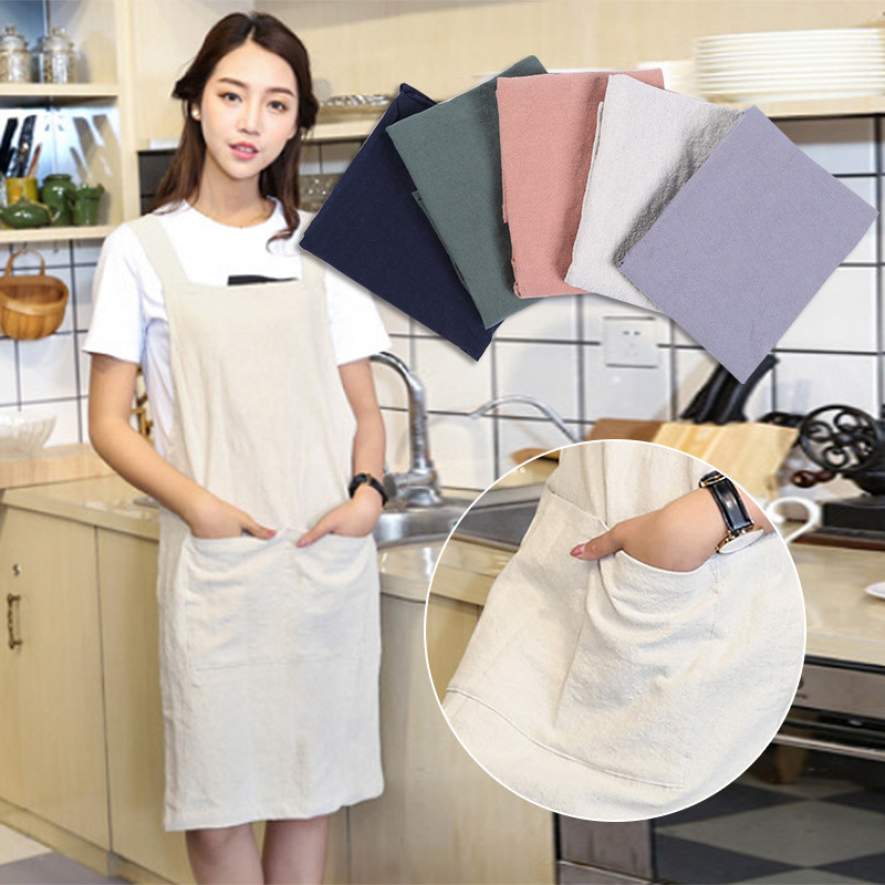 chinese dress ladies Linen Japanese Style Pinafore in Olive Green – Pretty Funny