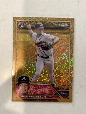 Vaughn Grissom RC   2023 Topps Chrome Gilded Mini-Diamond Gold /50 #95  Red Sox