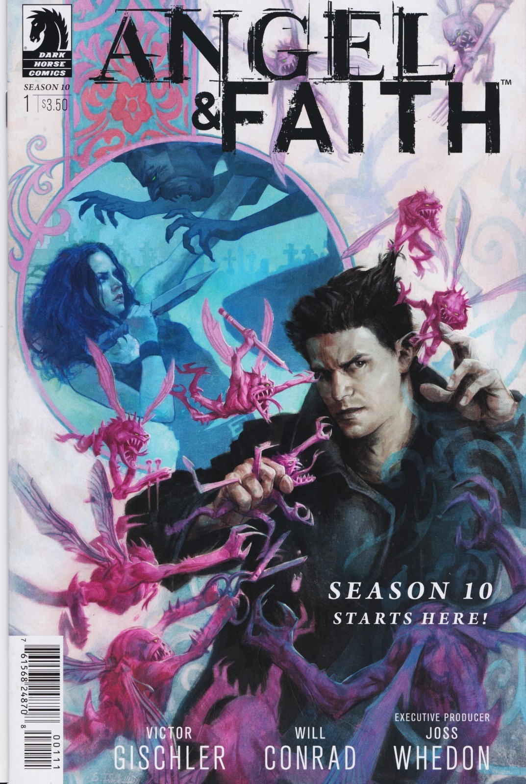 ANGEL AND FAITH Season 10 #1 - Scott Fischer Cover - Back issue