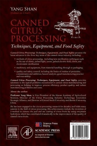 Canned Citrus Processing Techniques, Equipment, and Food Safety Shan Paperback