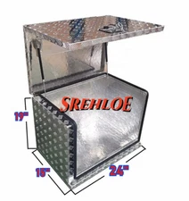 24"x15"x19" Aluminum Generator Tool Box Pickup Caravan Trailer Generator Storage