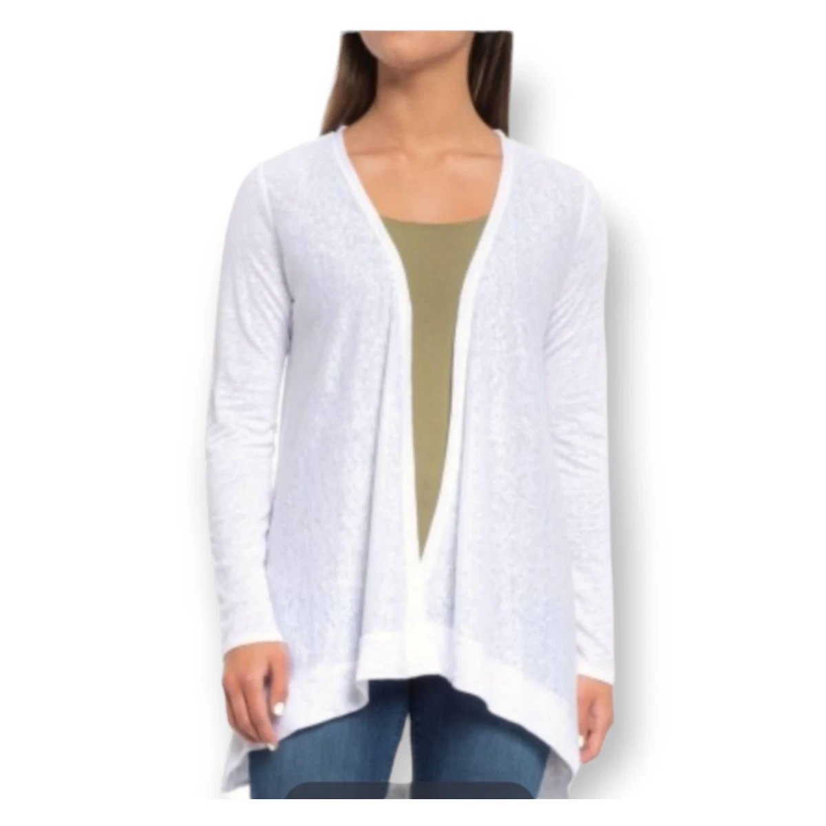 Tahari linen cardigan clearance
