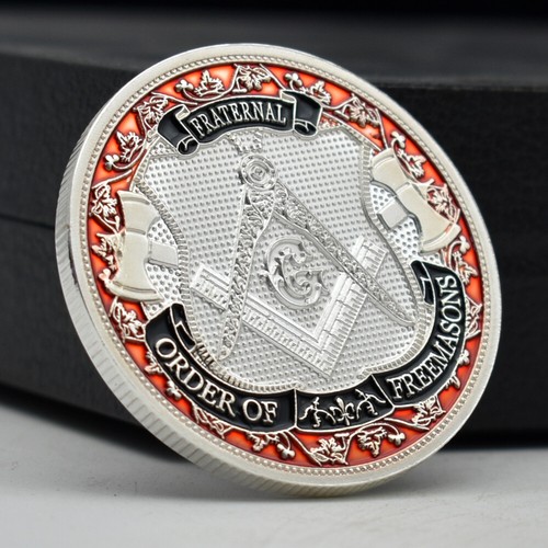 Freimaurer versilberte Metallmünze Freimaurerei Herausforderung Medaille Kunstdekoration - Bild 8 von 12