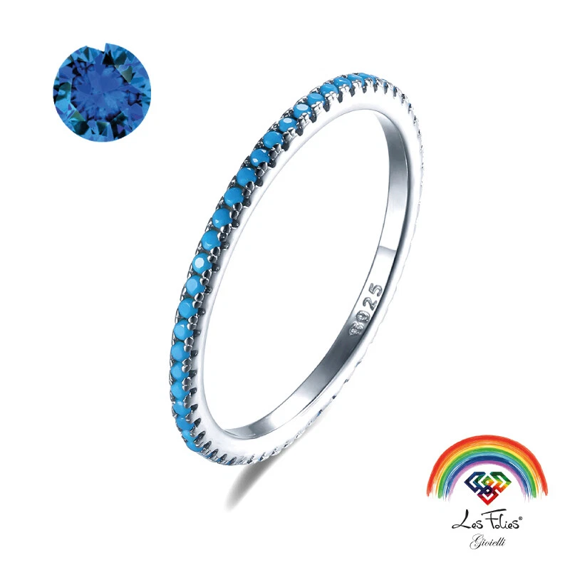 Anello Trifoglio In Argento Sterling Con Gemma 925 Punzonato Taglia M - Foto 6