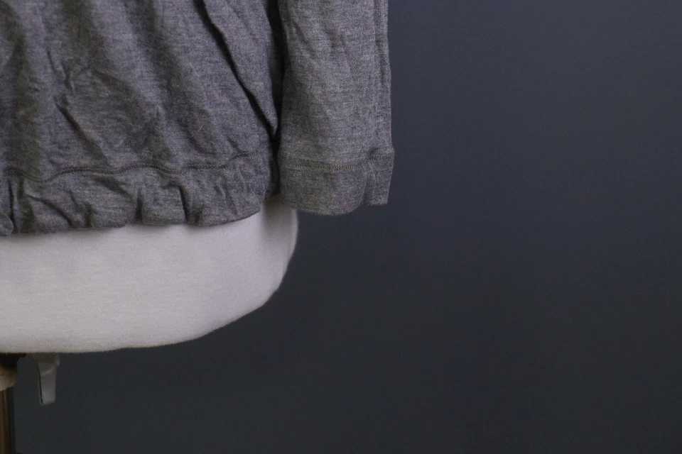 TRANSIT PAR SUCH 970 Gray Viscose Angora Long Sleeve Blouse Top Size 2 - Image 4 of 4