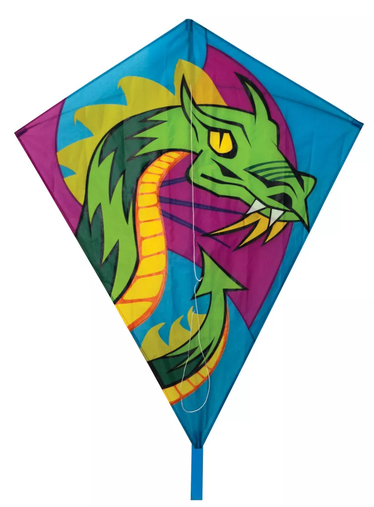 Kite Dragon 40" Diamond Shape Single Line Kite Winder String