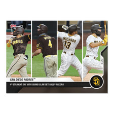 2020 TOPPS NOW #136 SAN DIEGO PADRES SET MLB RECORD GRAND SLAM IN 4 STRAIGHT  
