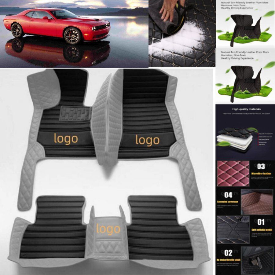 For Dodge Challenger Car Floor Mats Luxury Custom Waterproof Pads Liner