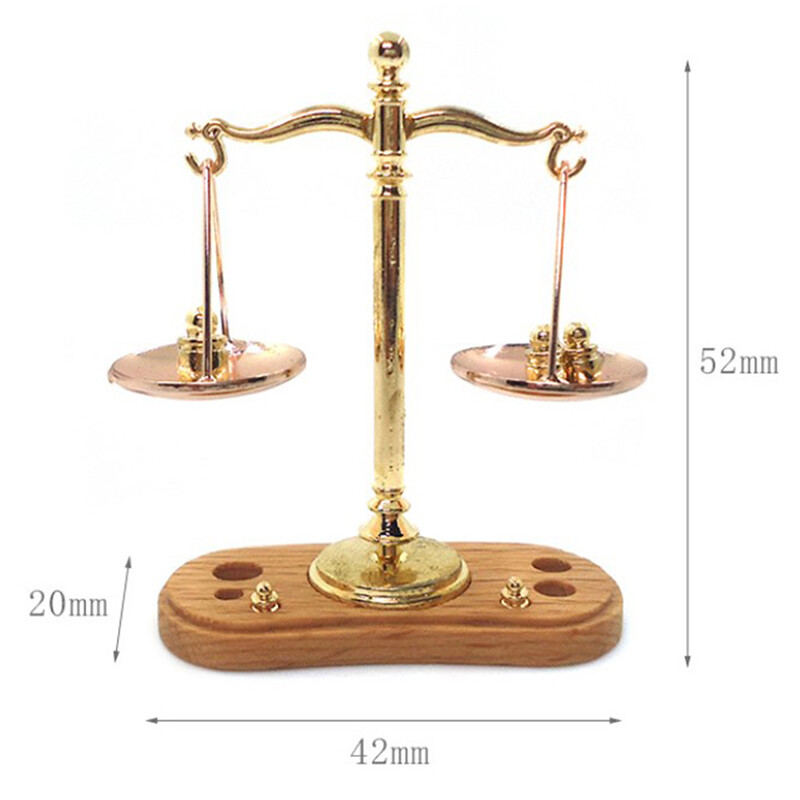 1Pc New 1/12 Doll House Miniature Accessories Mini Balance Scale Model