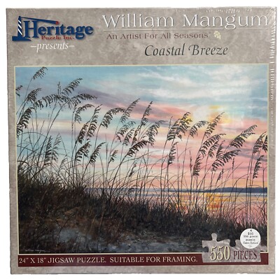 William Mangum Heritage Puzzle Inc. Coastal Breeze 550 Piece Jigsaw Puzzle NEW!