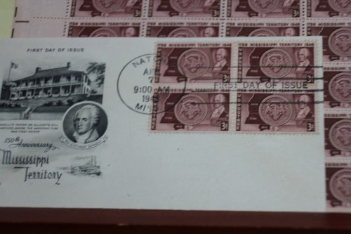 Scott # 955 FULL SHEET 0 1948 STAMPS 0.3 CT Mississippi Territory & FDIC Stamos - Picture 12 of 13