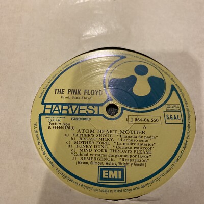 Pink Floyd Rare Vinyl Atom Heart Mother Spanish Pressing Different