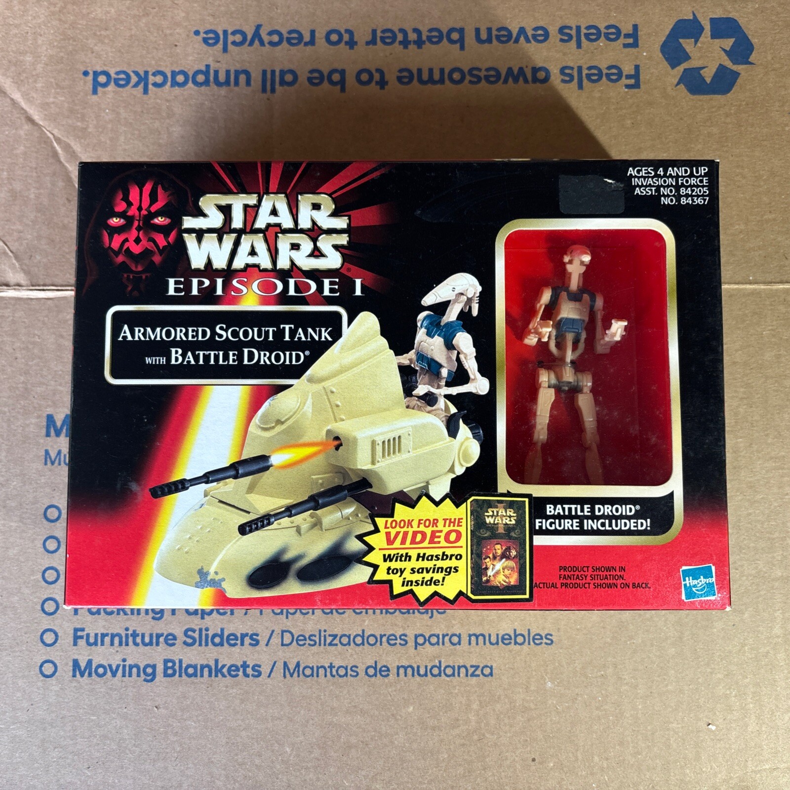 Star Wars Episode 1 Armored Scout Tank With Battle Droid Action Figure 1999 New