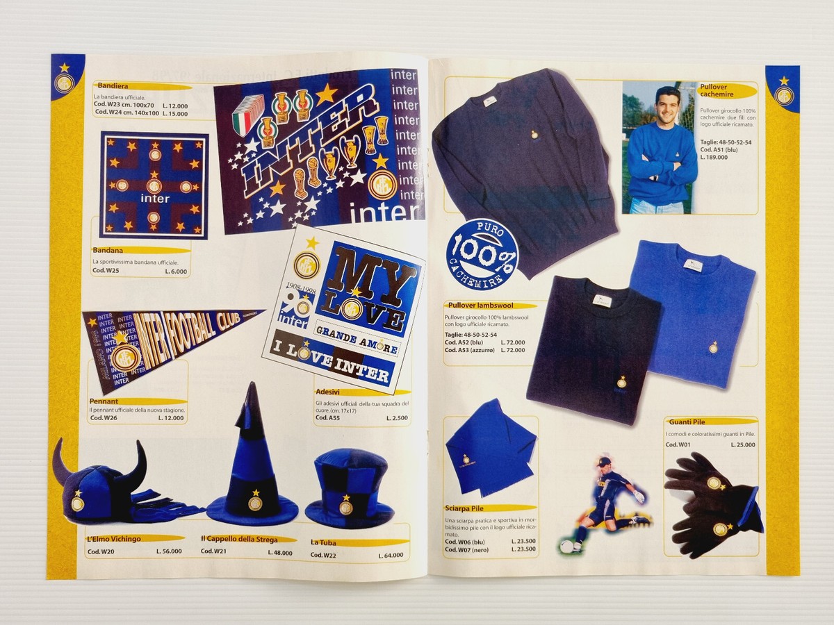 Catalogue Produits Inter Milan 1998-1999 - Shop Idée Nerazzurre, Merchandising Ventola
