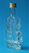 Glas Flasche Violine Geige 0,04 Ltr. Posten 5 St&uuml;ck