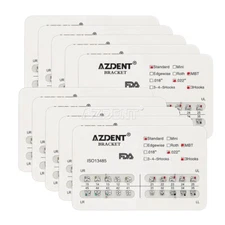 10X AZDENT Dental Orthodontic Metal Brackets Braces Standard MBT.022 Hooks 345