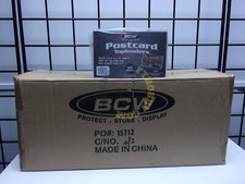 Case 500 BCW 5.875 x 3.75 Rigid Hard Sleeves Plastic Postcard Topload Holders