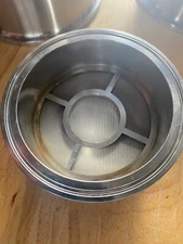 4" Tri Clamp Sintered Filter Plate w/ 5 Micron Filter USA 304 Stainless CRC