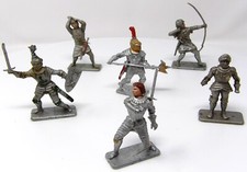 Vintage Crescent Knights FULL SET OF 6 Poses. Toy Soldiers 54mm.