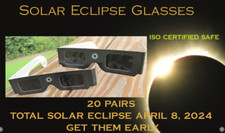 Solar Eclipse Glasses Sale 20 Pack NEW 2024 TOTAL Solar Eclipse US Seller ISO CE