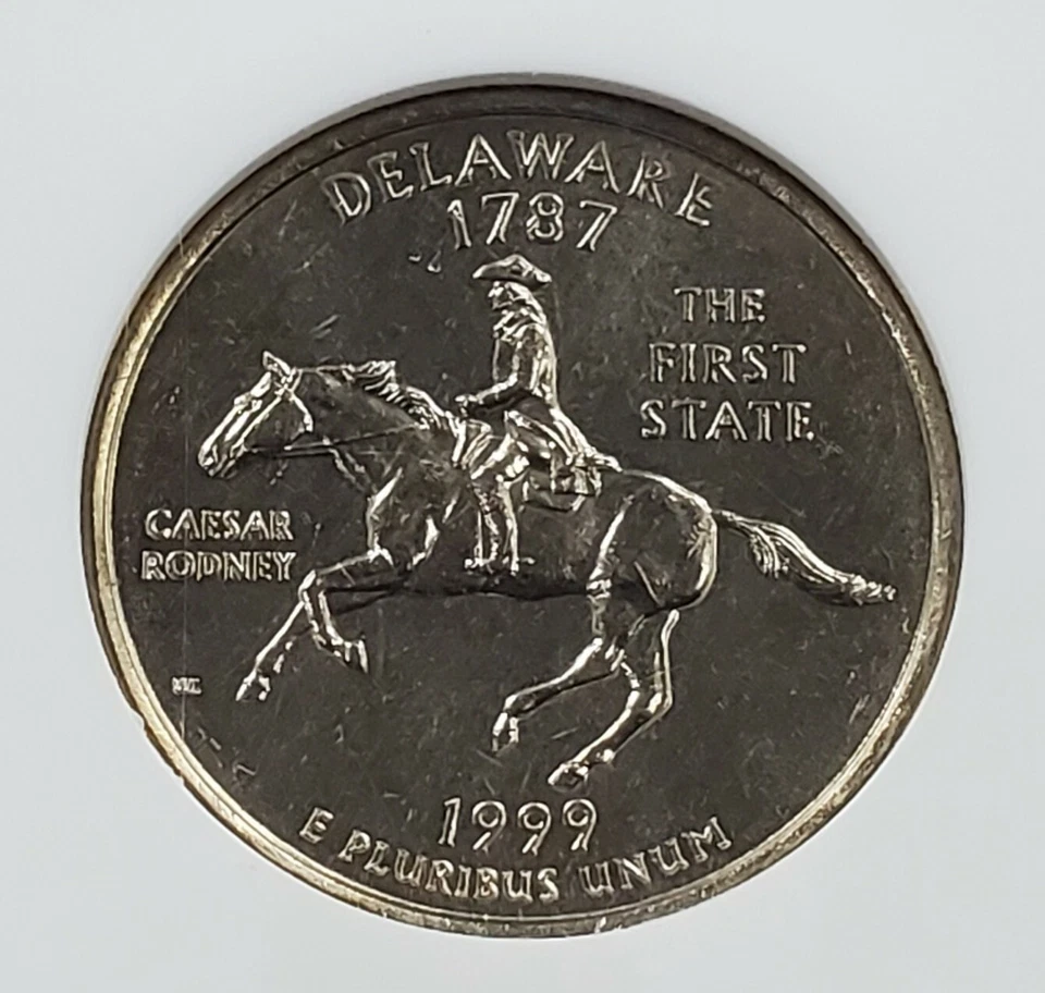 1999 D DELAWARE State Statehood Quarter Coin MS67 NGC Brown Label Holder - Image 2 of 4