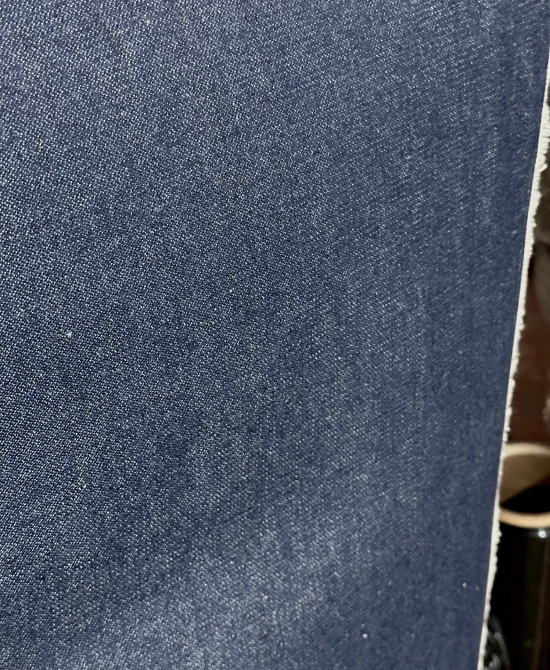 USA MADE DARK INDIGO DENIM 10 ozs RING SPUN 100% COTTON FABRIC 60" WIDE BY YARD - Image 2 of 3