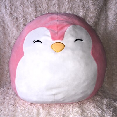 Squishmallow Piper der große rosa Pinguin groß 16 Zoll/40 cm SELTEN weiches Plüschtier
