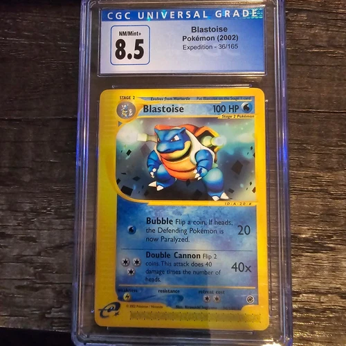 Blastoise 036/165 - Pokemon Expedition 2002 - CGC 8.5 Graded Card
