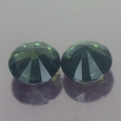 PRECIOSO VVS 4,3 MM CORTE DIAMANTE VERDE CALEFACTABLE SOLO ZAFIRO NATURAL 0,74 QUILATES - Imagen 3 de 3