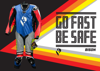 Bison Thor.1 One Piece Cowhide Motorcycle Racing Suit