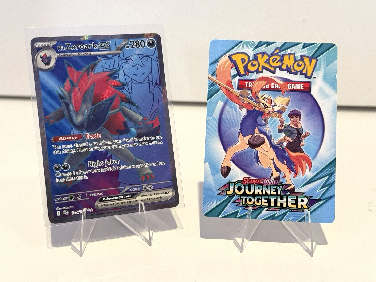 N's Zoroark ex 175/159 Sv09: Pokemon Journey Together Holo NM PSA 10