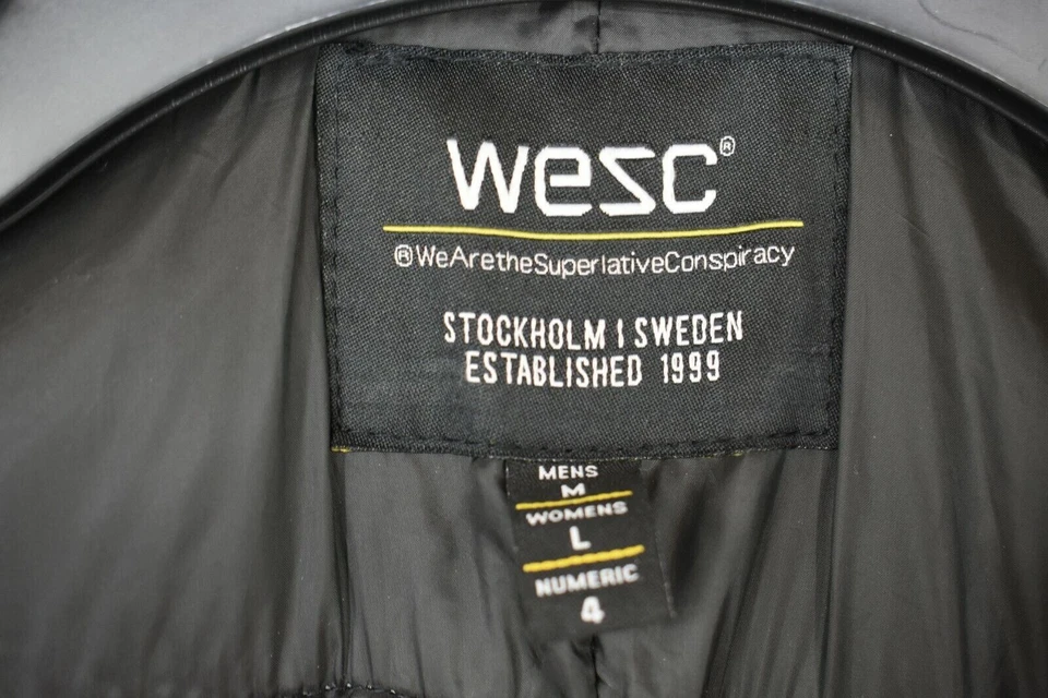 WeSC Mens Burgundy All Weather Parka Hooded Zip Front Cotton Blend $438 M - Image 3 of 4