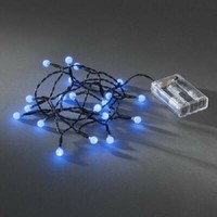 Led Globe-Lichterkette 20Er Batterie 3Xaa Timer Innen Blau 1491-407 Xmas