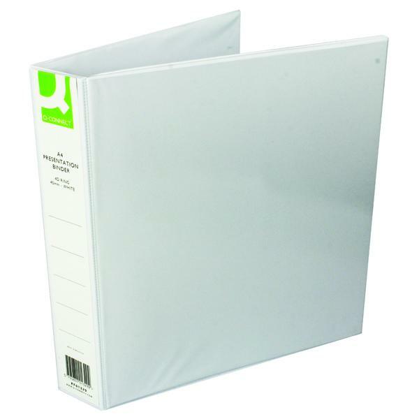Pack of 6 A4 White 40mm Presentation 4D-Ring Binders