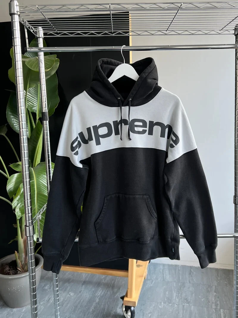 Sweat à capuche AW/17 Supreme poids lourd bloqué évasé (M)