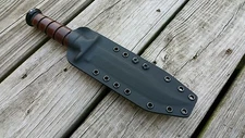 Custom Kydex sheath for KA-BAR USMC, 6 Hole Beltloop Vertical/Horizontal Carry