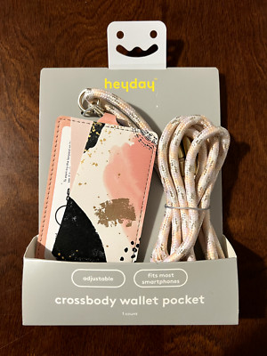 heyday Cell Phone Wallet Pocket with Crossbody Strap - Abstract