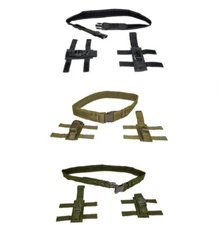 Heavy Duty TAC BELT Black/Green/Tan 32-49 inch QR Buckles, 2.25 inch WIDE