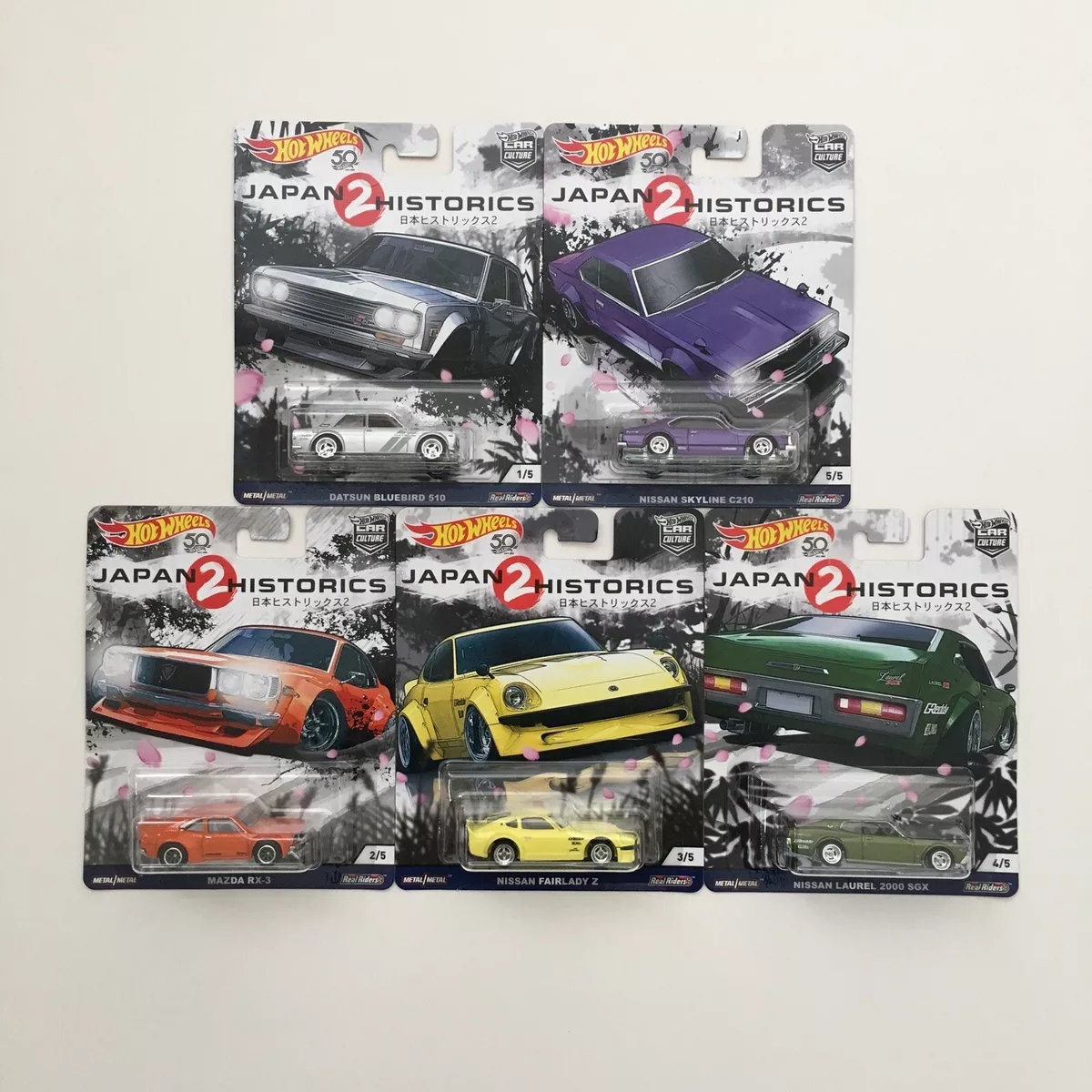 Hot Wheels Premium Car Culture Japan Historics 2 JDM JH2 * Complete Set *