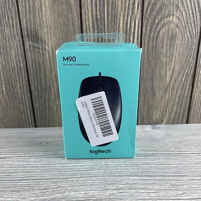 Logitech M90 Wired USB Optical Mouse For Pc Laptop Computer Scroll Wheel Mice