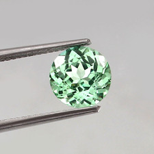 AAA Natural Verde Ceilán Parti Zafiro Suelto Redondo Piedra Preciosa Corte 3.45 Ct - 8 MM