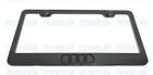 1pc 3D (Blk) 4 Ring Emblem Black Stainless Steel License Plate Frame wScrew caps